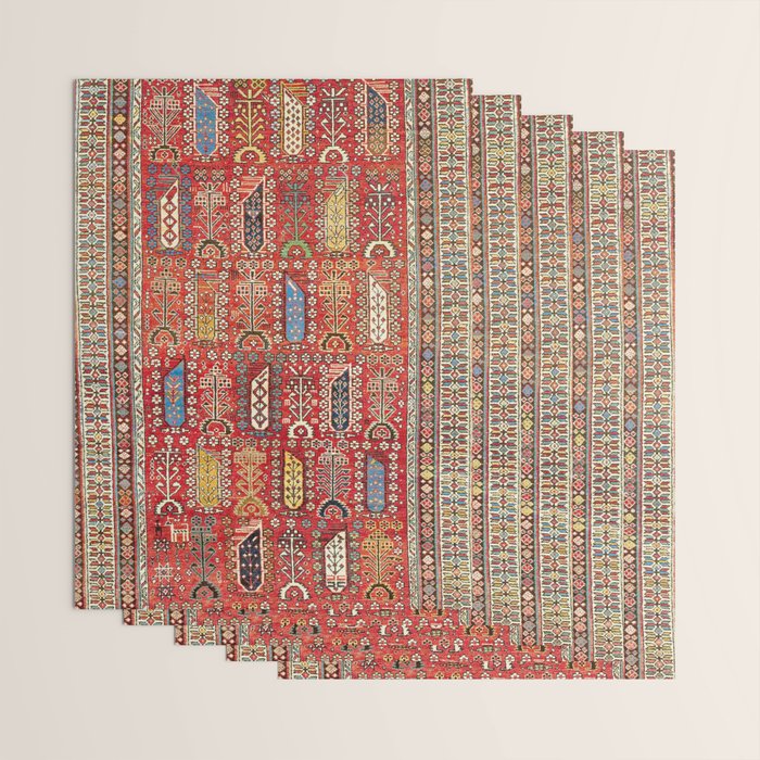 Shirvan Caucasian Antique Carpet Print Wrapping Paper Gallery Image 3