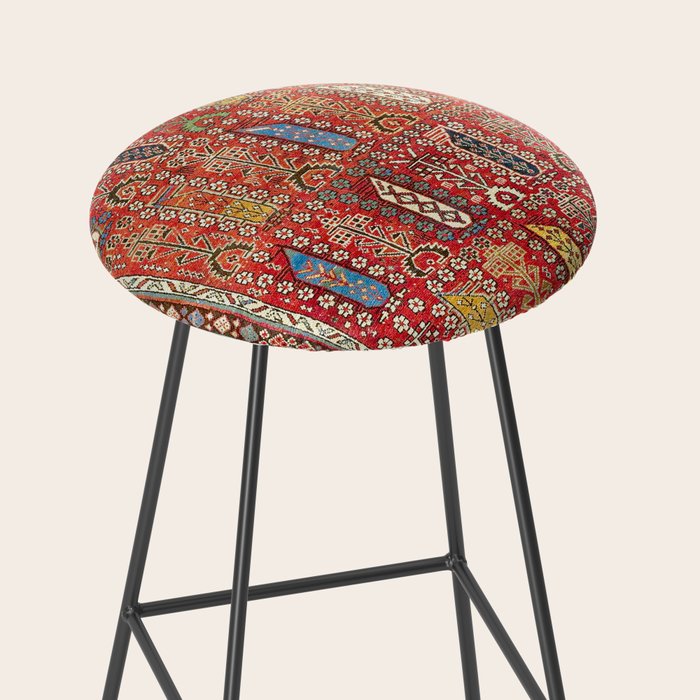Shirvan Caucasian Antique Carpet Print Stool Gallery Image 2