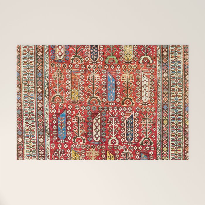 Shirvan Caucasian Antique Carpet Print Welcome Mat Gallery Image 1