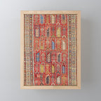 Shirvan Caucasian Antique Carpet Print Mini Art Print Gallery Image 1