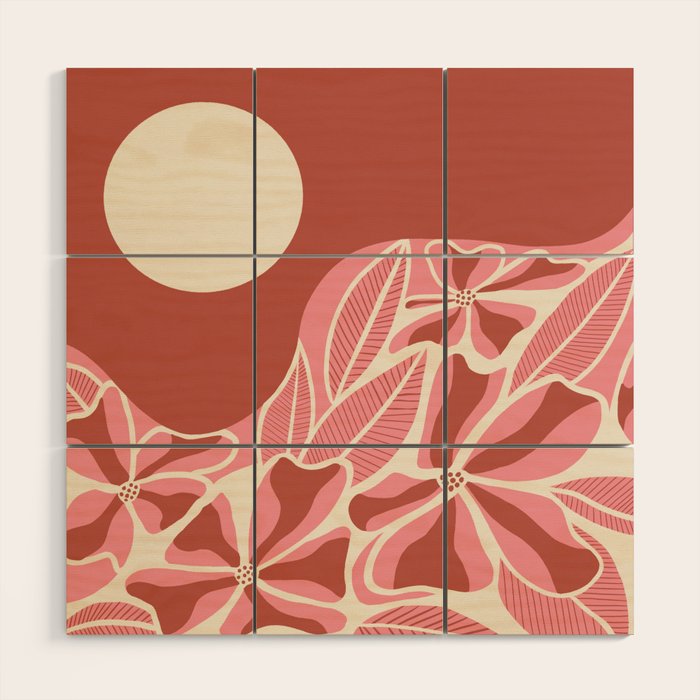 Hawaiian Sunset, Coral Wood Wall Art Gallery Image 1