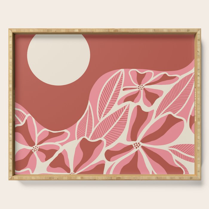Hawaiian Sunset, Coral Serving Tray Gallery Image 1