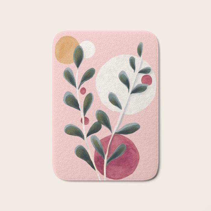 Soft Berry Branches Bath Mat Gallery Image 1