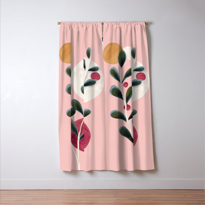 Soft Berry Branches Window Curtain Gallery Image 3