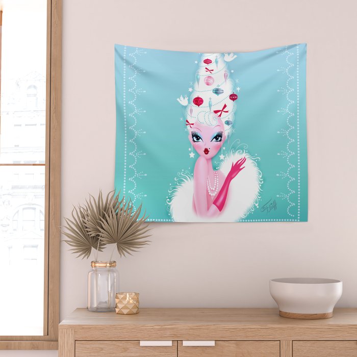 Christmas Coiffure Wall Tapestry Gallery Image 2
