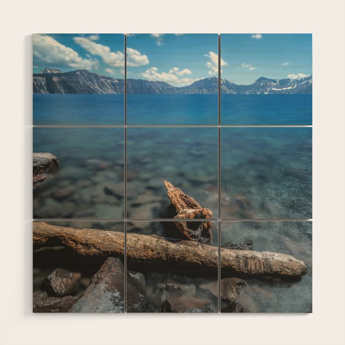 Crater Lake Love Wood Wall Art Gallery Image 1