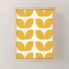 Mid Century Modern Leaves Yellow #society6 #buyart  Mini Art Print Gallery Image 1