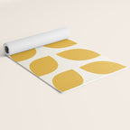 Mid Century Modern Leaves Yellow #society6 #buyart  Yoga Mat Gallery Image 2