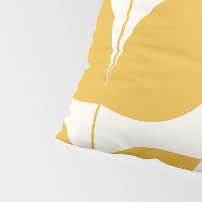 Mid Century Modern Leaves Yellow #society6 #buyart  Pillow Sham Gallery Image 4
