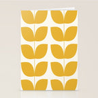 Mid Century Modern Leaves Yellow #society6 #buyart  Stationery Card Gallery Image 2
