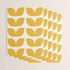Mid Century Modern Leaves Yellow #society6 #buyart  Wrapping Paper Gallery Image 3