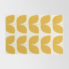 Mid Century Modern Leaves Yellow #society6 #buyart  Rug Gallery Image 2