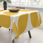 Mid Century Modern Leaves Yellow #society6 #buyart  Tablecloth Gallery Image 3