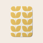 Mid Century Modern Leaves Yellow #society6 #buyart  Bath Mat Gallery Image 1