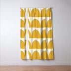 Mid Century Modern Leaves Yellow #society6 #buyart  Window Curtain Gallery Image 3