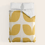 Mid Century Modern Leaves Yellow #society6 #buyart  Comforter Gallery Image 6