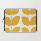 Mid Century Modern Leaves Yellow #society6 #buyart  Laptop Sleeve Gallery Image 1