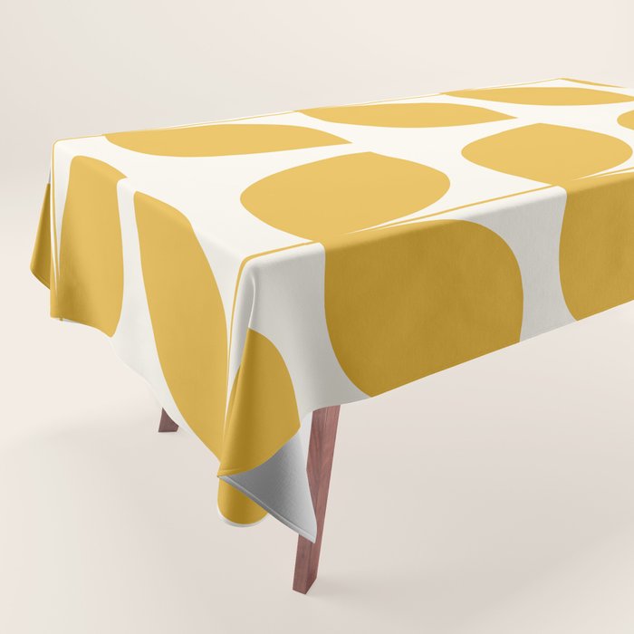 Mid Century Modern Leaves Yellow #society6 #buyart  Tablecloth Gallery Image 1