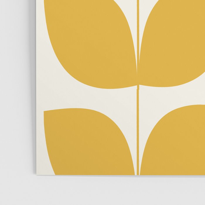 Mid Century Modern Leaves Yellow #society6 #buyart  Poster Gallery Image 3