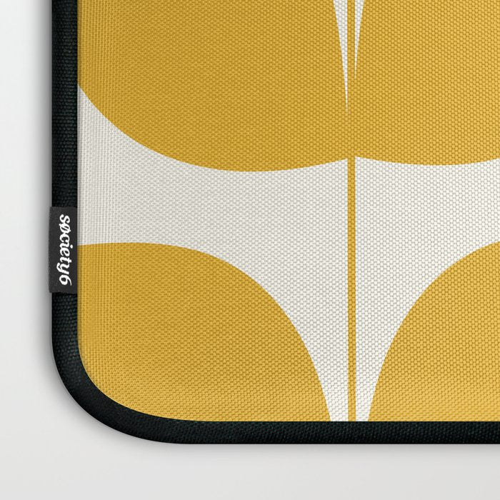 Mid Century Modern Leaves Yellow #society6 #buyart  Laptop Sleeve Gallery Image 3