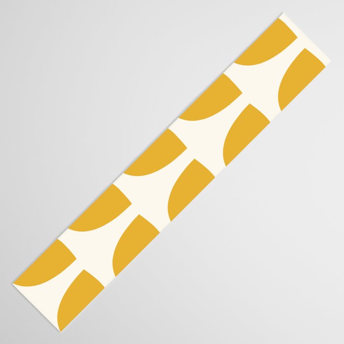 Mid Century Modern Leaves Yellow #society6 #buyart  Table Runner Gallery Image 3