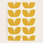 Mid Century Modern Leaves Yellow #society6 #buyart  Poster Gallery Image 4