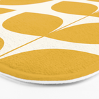 Mid Century Modern Leaves Yellow #society6 #buyart  Bath Mat Gallery Image 3