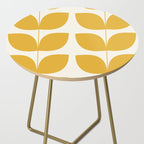 Mid Century Modern Leaves Yellow #society6 #buyart  Side Table Gallery Image 2