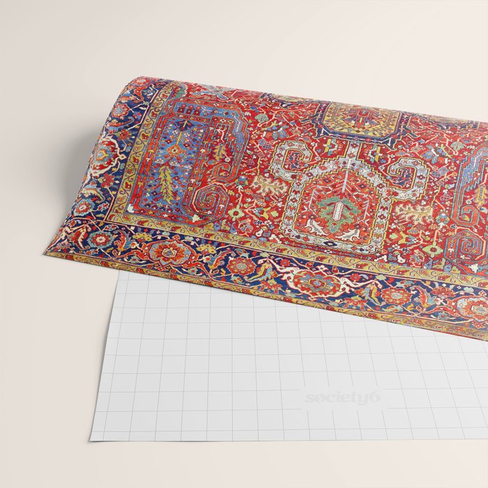 Heriz Azerbaijan Northwest Persian Carpet Print Wrapping Paper Gallery Image 2