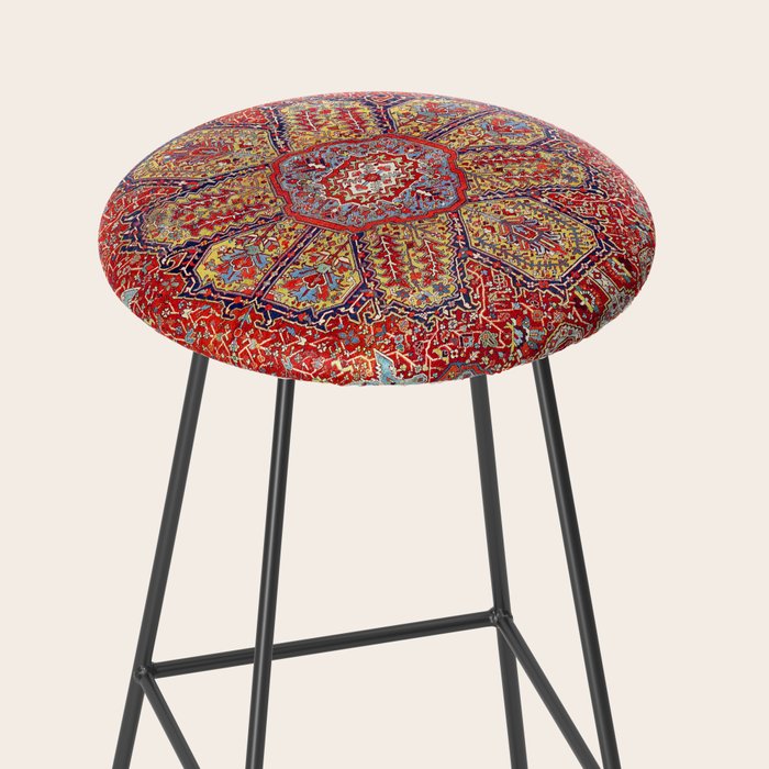 Heriz Azerbaijan Northwest Persian Carpet Print Stool Gallery Image 2