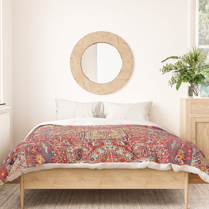 Heriz Azerbaijan Northwest Persian Carpet Print Duvet Cover Gallery Image 3