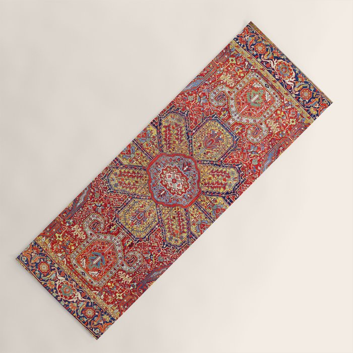 Heriz Azerbaijan Northwest Persian Carpet Print Yoga Mat Gallery Image 1