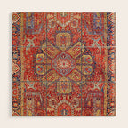 Heriz Azerbaijan Northwest Persian Carpet Print Wood Wall Art Gallery Image 1