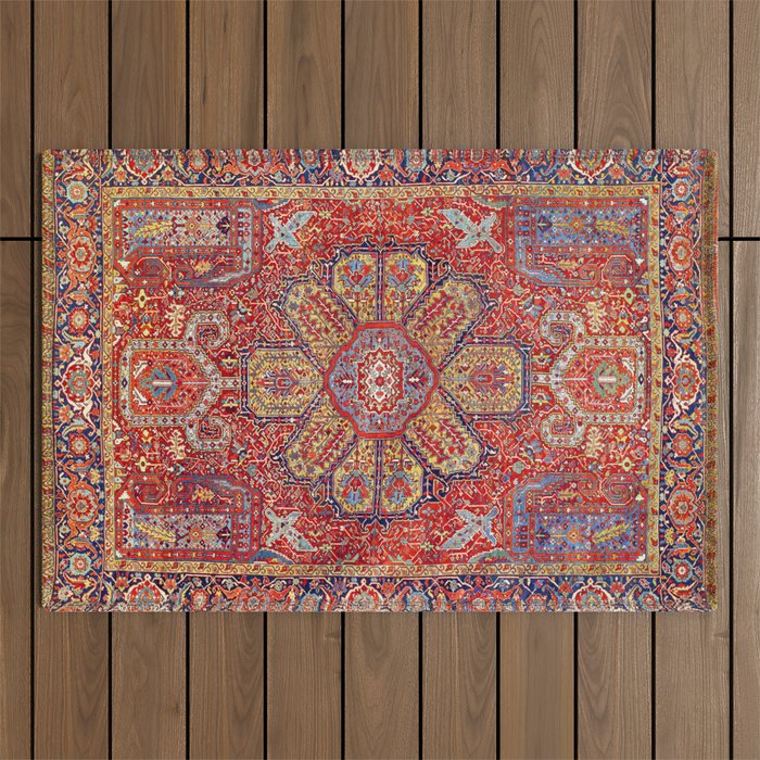 Heriz Azerbaijan Northwest Persian Carpet Print Outdoor Rug Gallery Image 1