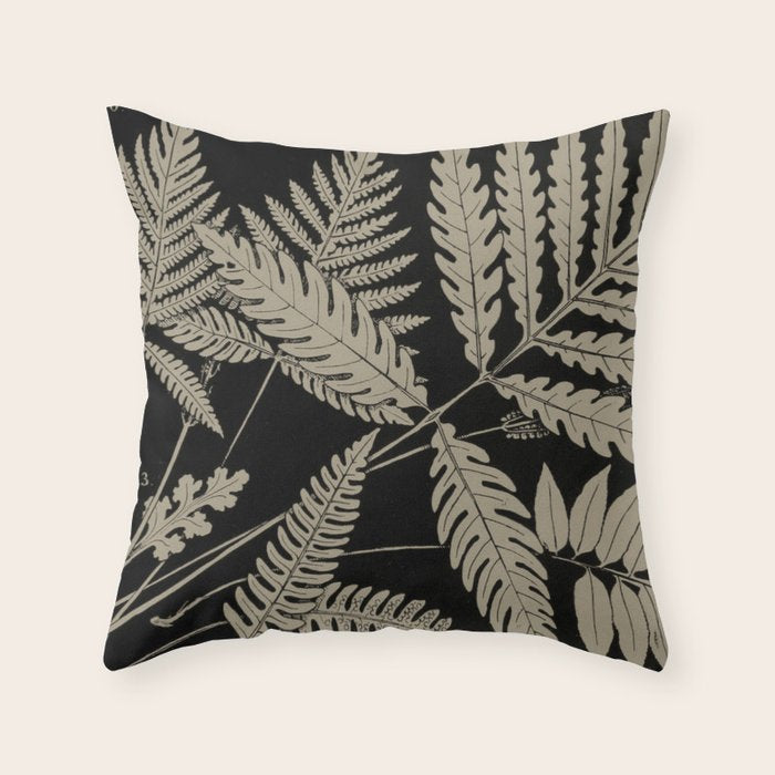 New England Ferns Throw Pillow Gallery Image 1