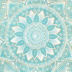 Elegant White Gold Mandala Sky Blue Coffee Mug Gallery Image 2