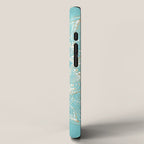 Elegant White Gold Mandala Sky Blue iPhone Case Gallery Image 2