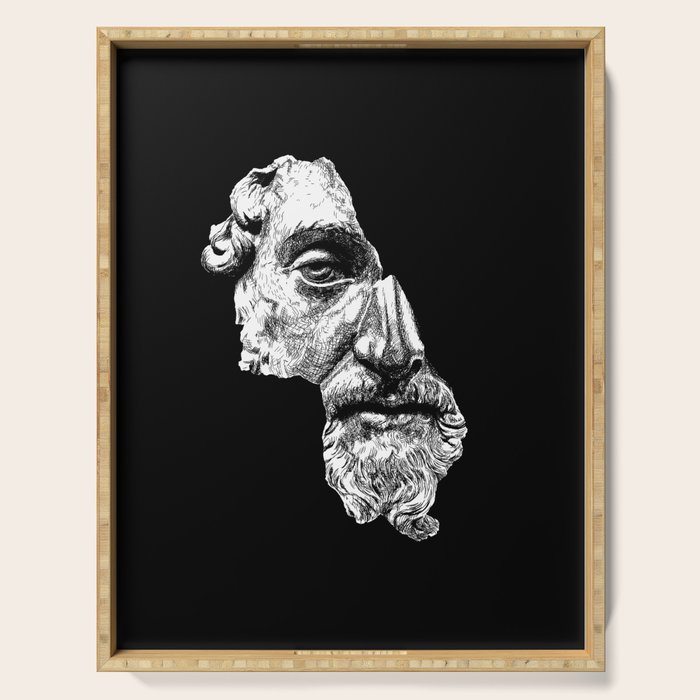 MARCUS AURELIUS ANTONINUS AUGUSTUS / White Serving Tray Gallery Image 1