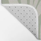 Maldives Abstract Botanical Pattern in Sage and Beige Bath Mat Gallery Image 2