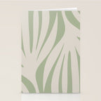 Maldives Abstract Botanical Pattern in Sage and Beige Stationery Card Gallery Image 2
