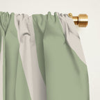 Maldives Abstract Botanical Pattern in Sage and Beige Window Curtain Gallery Image 2