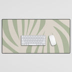 Maldives Abstract Botanical Pattern in Sage and Beige Desk Mat Gallery Image 1