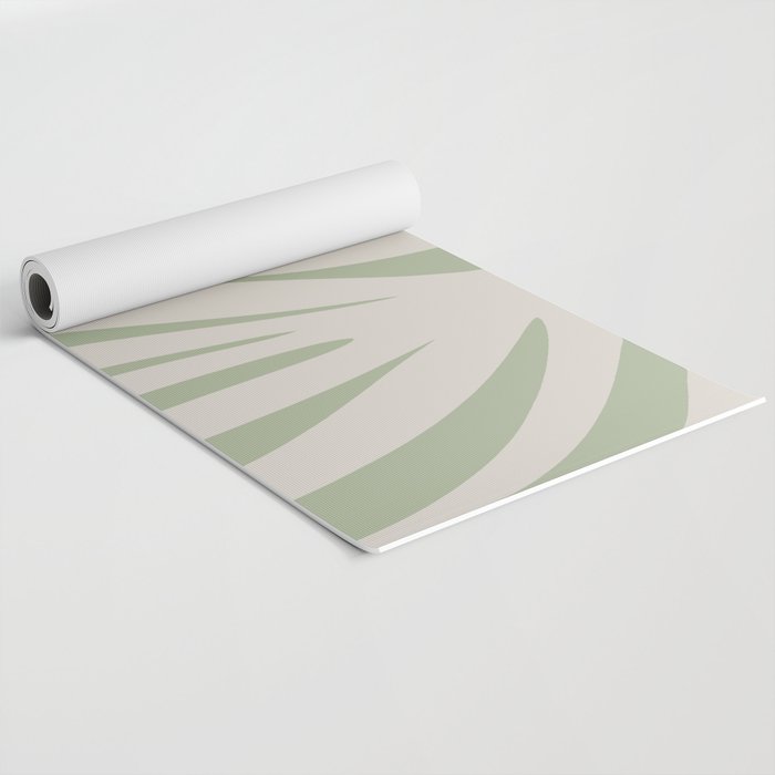 Maldives Abstract Botanical Pattern in Sage and Beige Yoga Mat Gallery Image 2