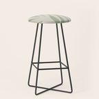 Maldives Abstract Botanical Pattern in Sage and Beige Stool Gallery Image 1