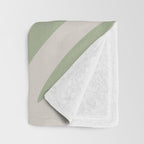 Maldives Abstract Botanical Pattern in Sage and Beige Throw Blanket Gallery Image 3
