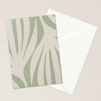 Maldives Abstract Botanical Pattern in Sage and Beige Stationery Card Gallery Image 2