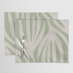 Maldives Abstract Botanical Pattern in Sage and Beige Placemat Gallery Image 1