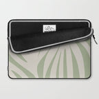 Maldives Abstract Botanical Pattern in Sage and Beige Laptop Sleeve Gallery Image 2