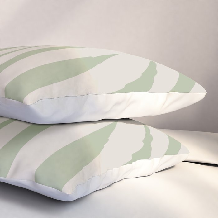 Maldives Abstract Botanical Pattern in Sage and Beige Pillow Sham Gallery Image 3