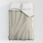 Maldives Abstract Botanical Pattern in Sage and Beige Duvet Cover Gallery Image 6